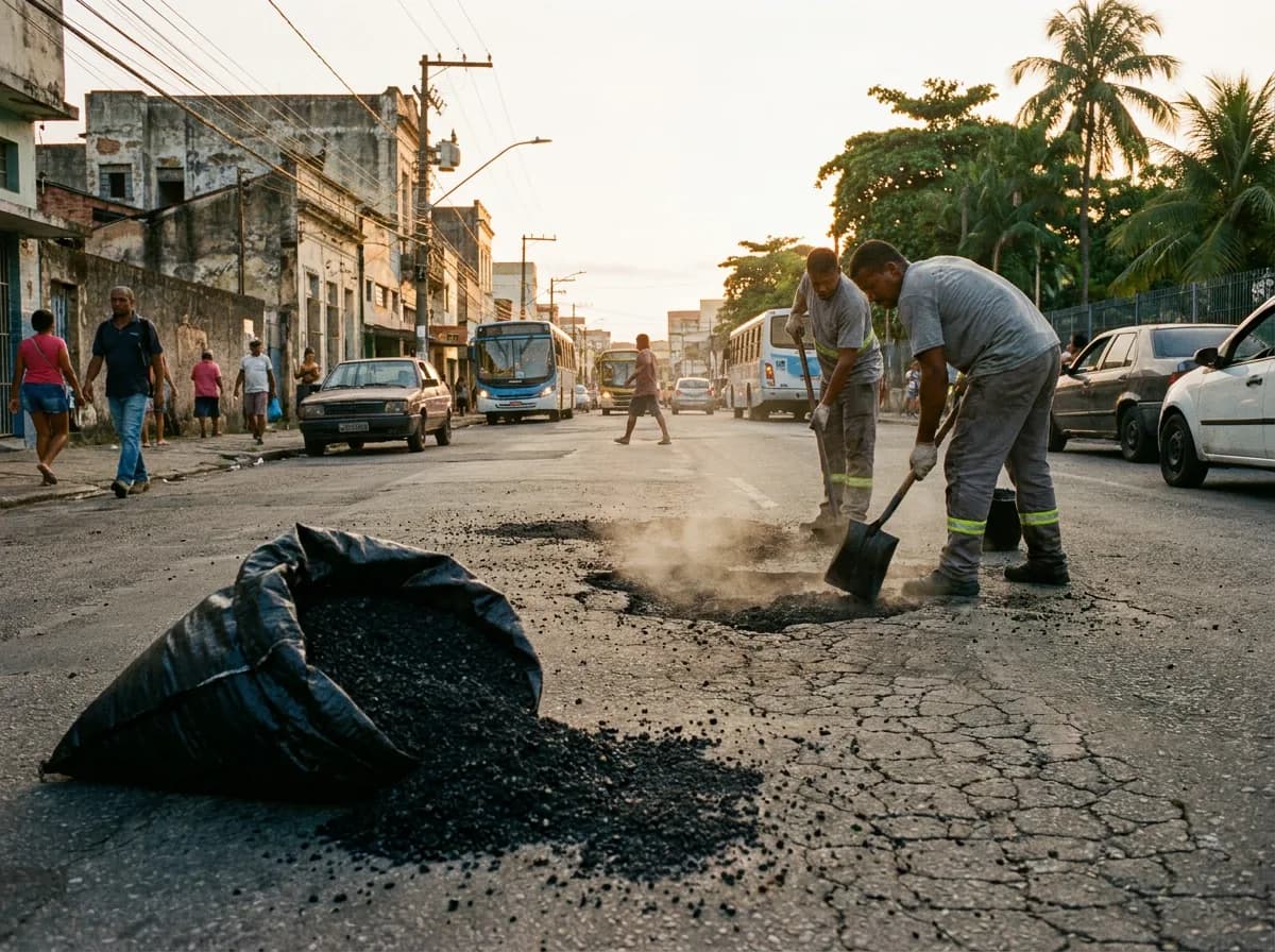 Reparos em vias urbanas