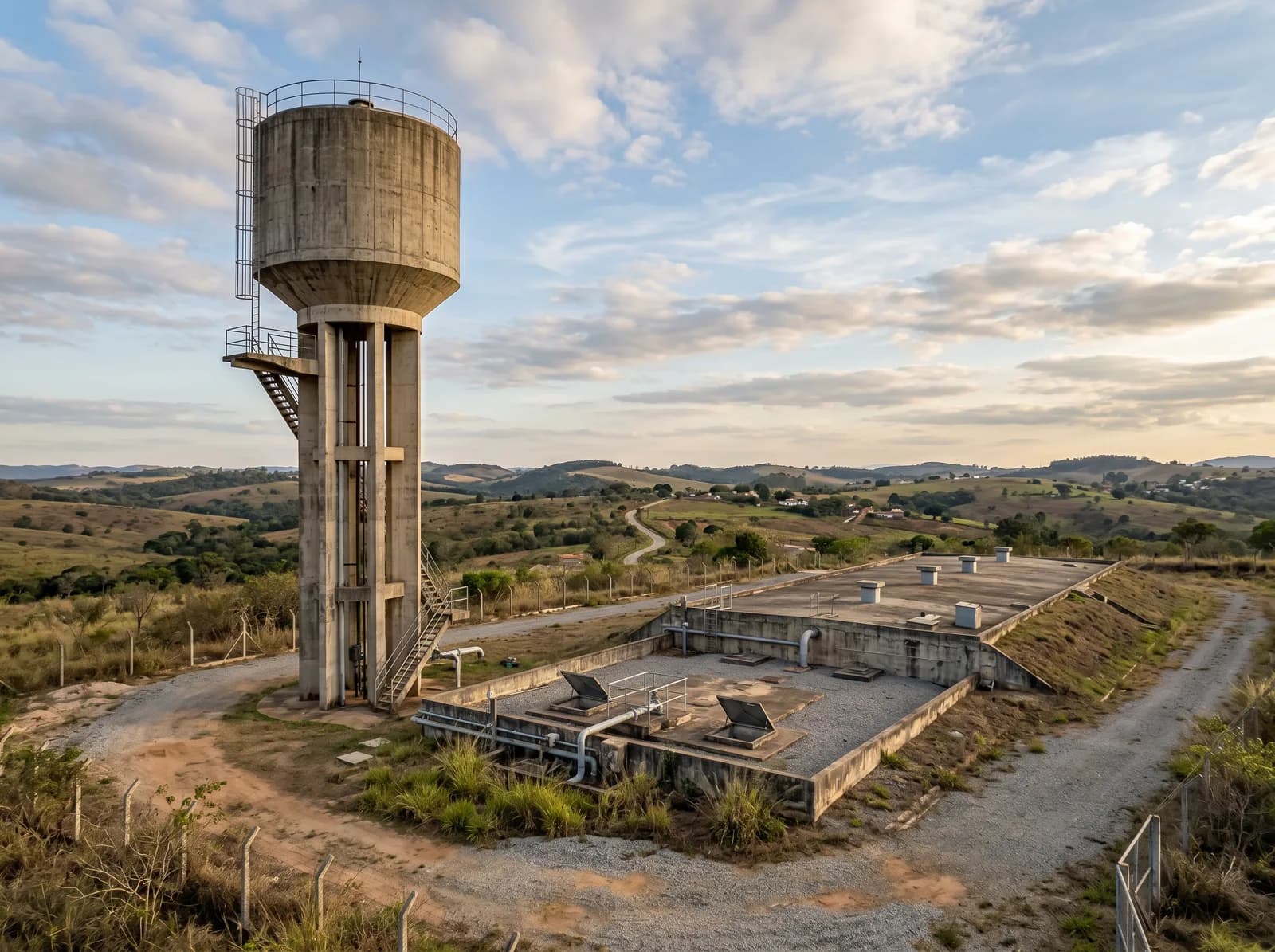 Reservatórios elevados e enterrados